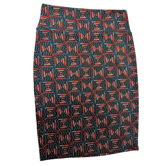 LuLaRoe Dresses & Skirts - LuLaRoe Cassie Women's Navy Blue & Red Skirt